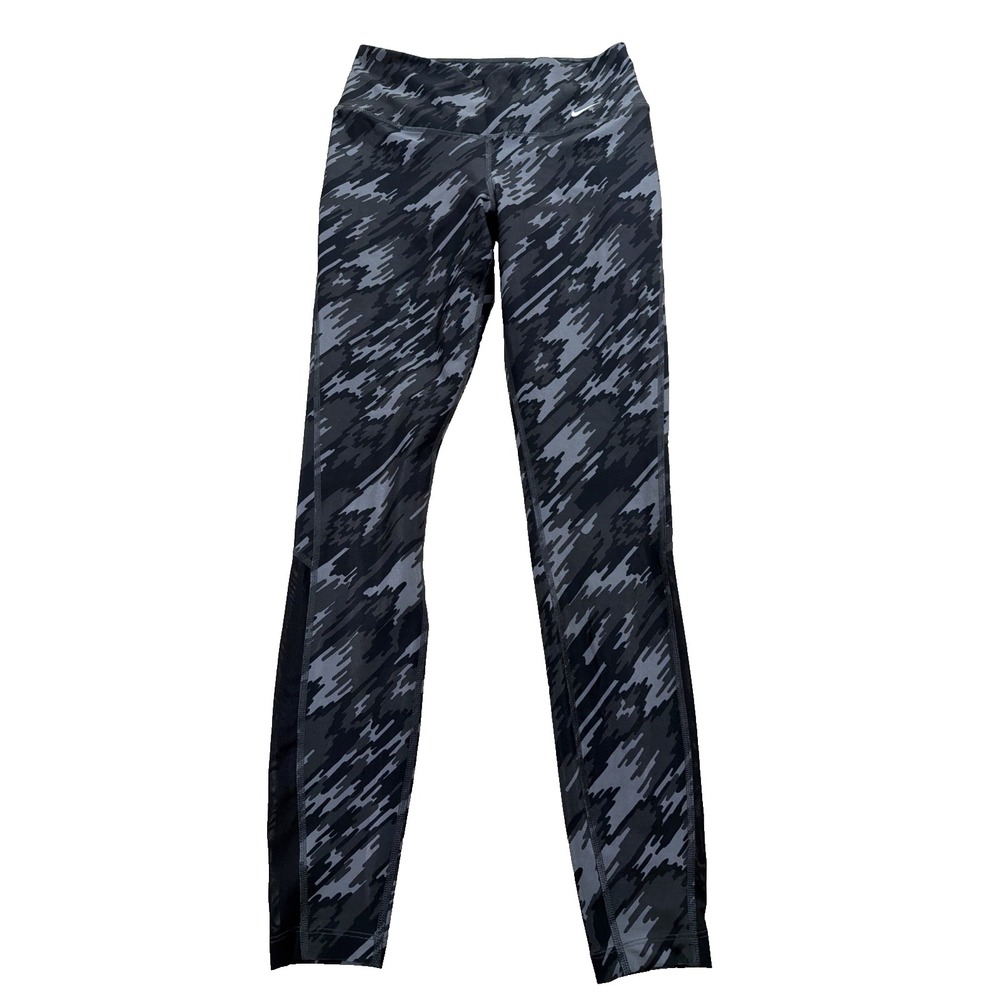 Women's Nike Ten Less Plastic Bottles 1 Legend Camouflage black/gray Leggings S